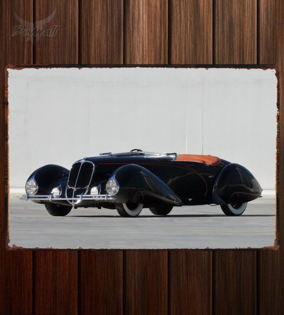 Металлическая табличка Delahaye 135 M Figoni & Falaschi Cabriolet Металлическая табличка Delahaye 135 M Figoni & Falaschi Cabriolet